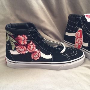 flower high top vans